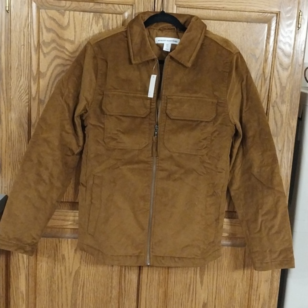 Amazon Essentials NWT Corduroy Insulated Work Jacket Size XS Chestnut‎ Brown
